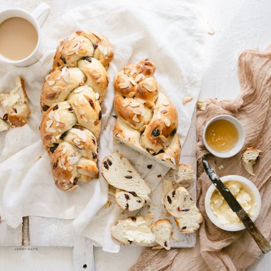 Cranberry Almond Challah Bread