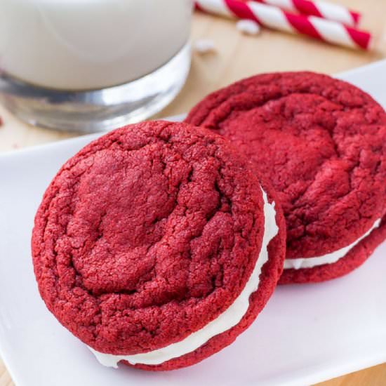 Red Velvet Sandwich Cookies