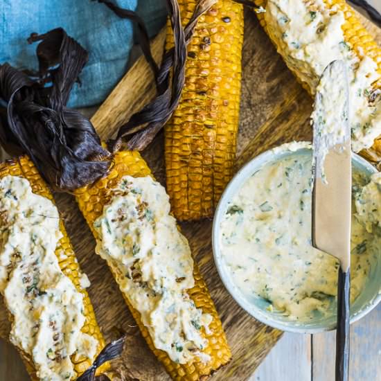 Grilled Corn with Spicy Lime Butter