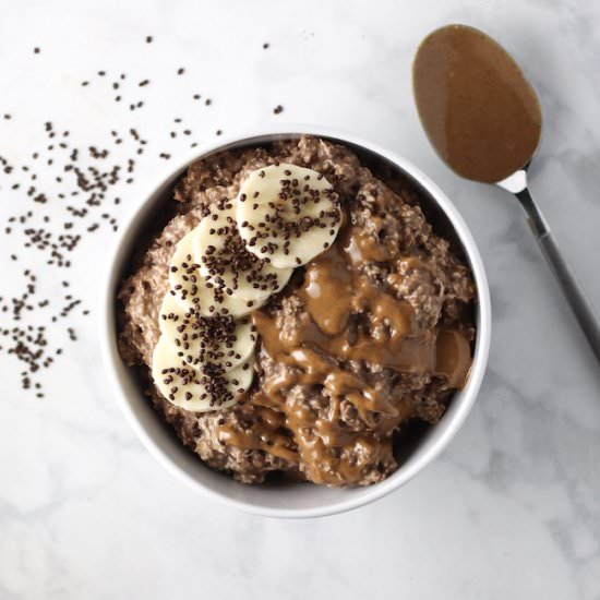 Chocolate PB Protein Overnight Oats