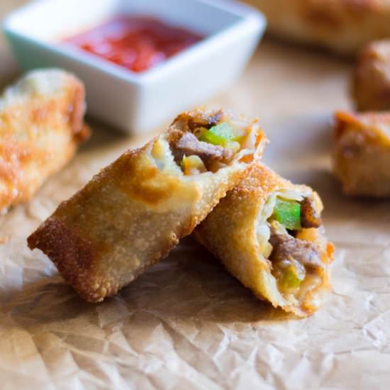 Philly Cheesesteak Eggrolls