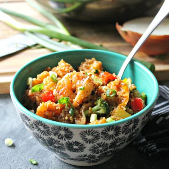 Pineapple Shrimp Quinoa Stir Fry