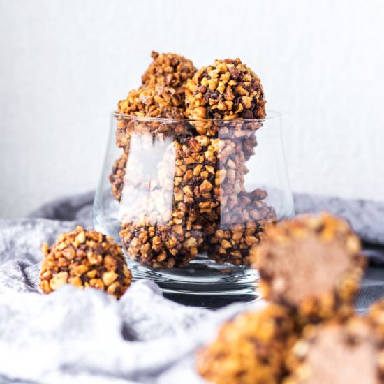 Candied Almond Chocolate Truffles