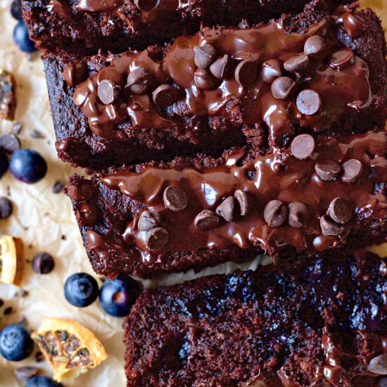 Chocolate Blueberry Banana Bread