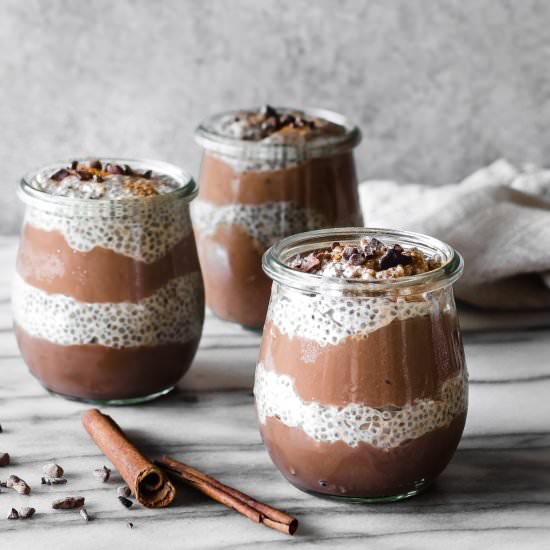 Cacao Horchata Chia Pudding