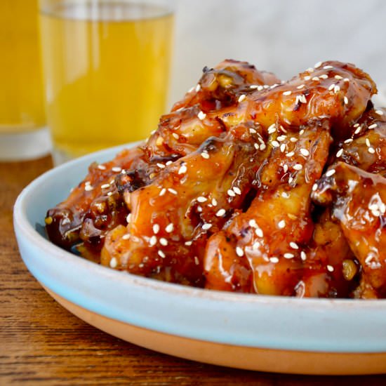 Crispy Baked Orange Chicken Wings