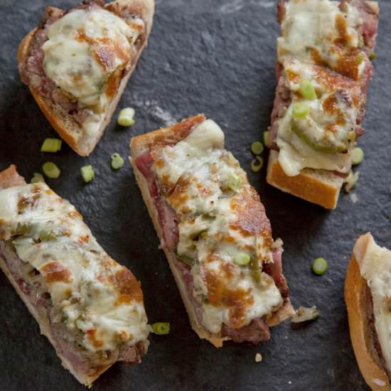 Philly Cheesesteak Cheesy Bread