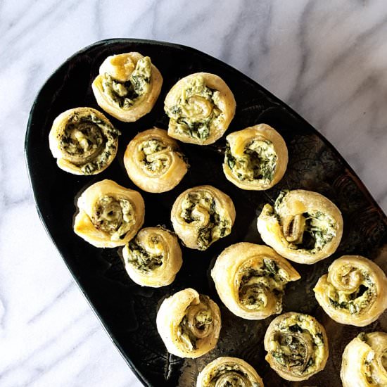 Spinach & Artichoke Pastry Swirls
