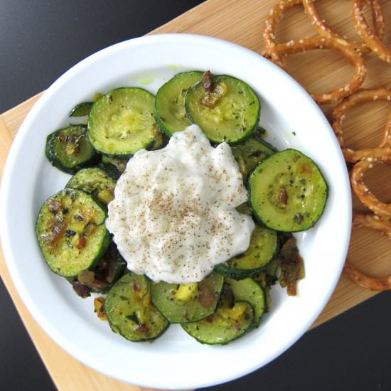 Zucchini with Cottage Cheese