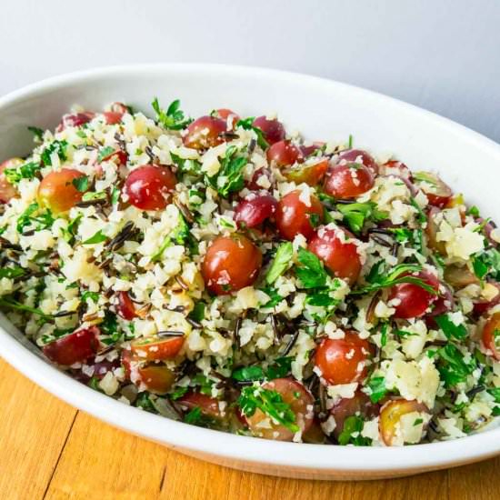 Wild “Rice” Pilaf with Grapes