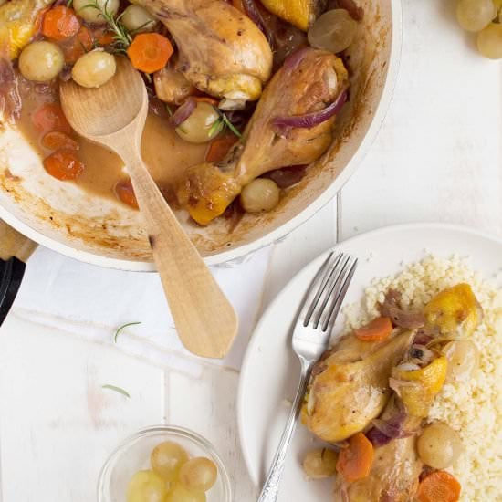 Quick Chicken with Grapes