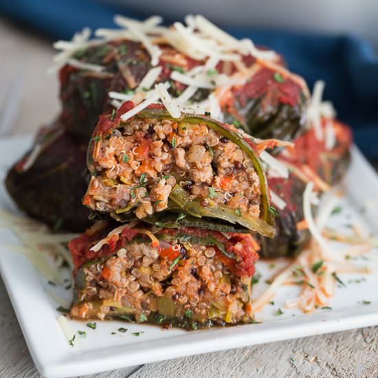 Turkey Stuffed Collard Greens