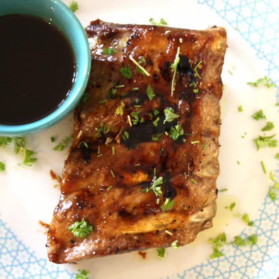 Sticky Bourbon Ribs