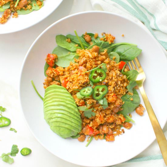 Healthy Cauliflower Taco Bowls