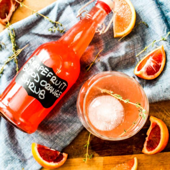 grapefruit blood orange shrub