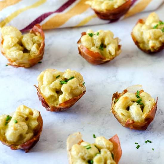 Prosciutto Mac and Cheese Bites