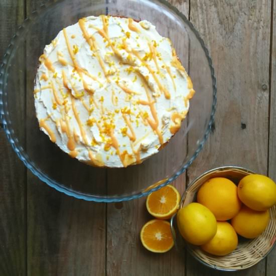 ORANGE CAKE WITH ZESTY CREAM FROSTING