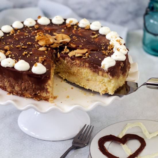 Boozy German Coconut Banana Cake