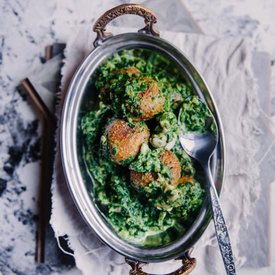 Fresh Cheese in Cashew Spinach