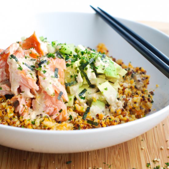 Salmon Roll Grain Bowl