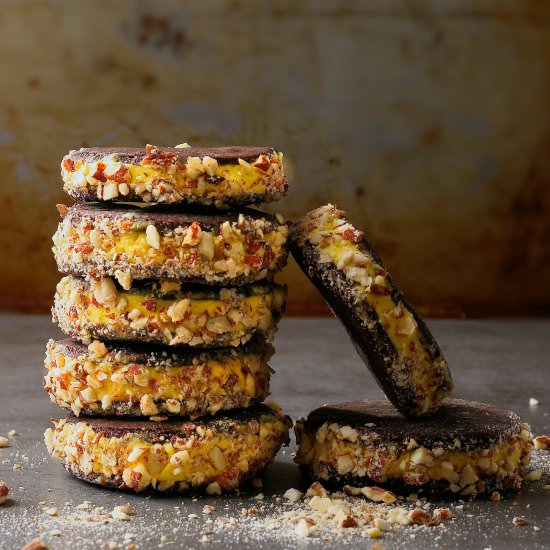 Saffron ice cream sandwiches
