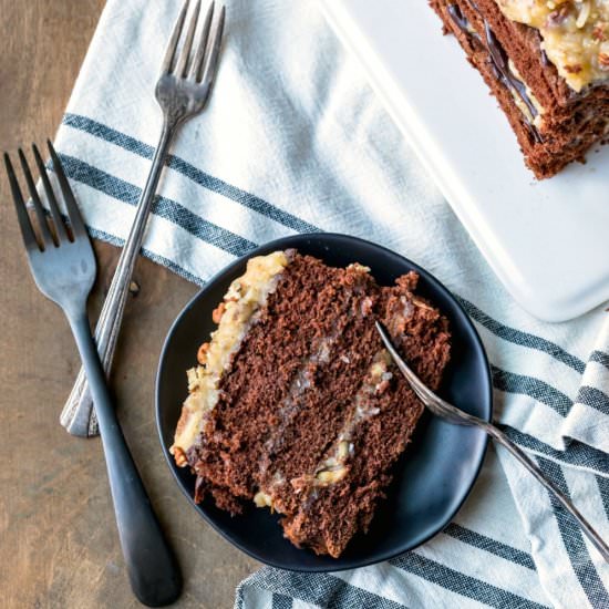 Homemade German Chocolate Cake