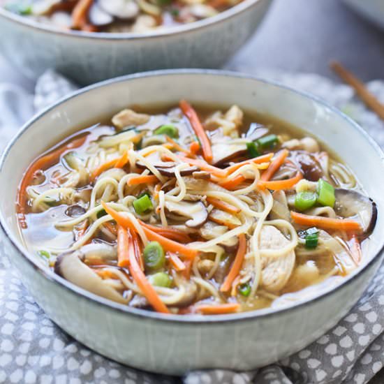 Easy Asian Chicken Noodle Soup