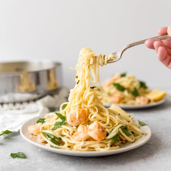 Shrimp Scampi Linguine