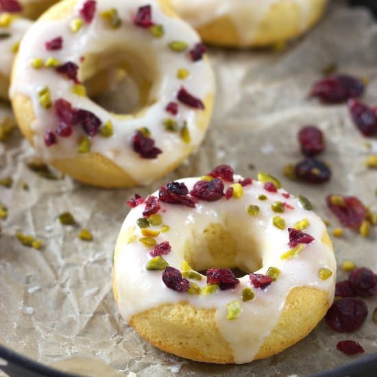 Donuts with cranberries