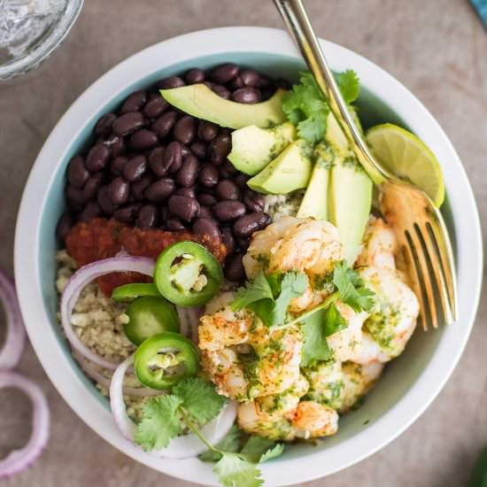 Healthy Shrimp Burrito Bowls