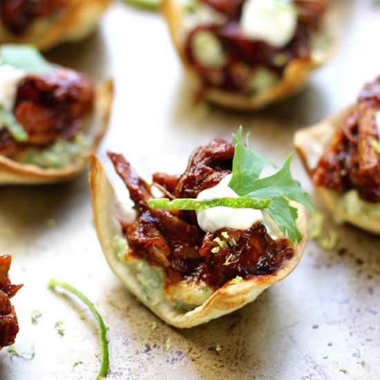 Chipotle Chicken Tostadas
