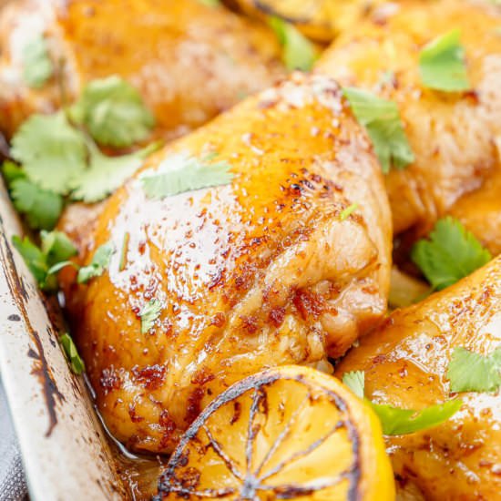 Lemon Ginger Soy Chicken Thighs