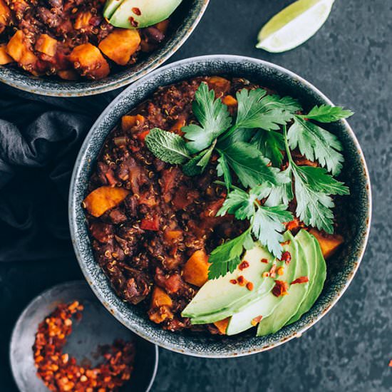 Sweet Potato and Black Bean Chili