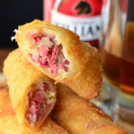Reuben Egg Rolls