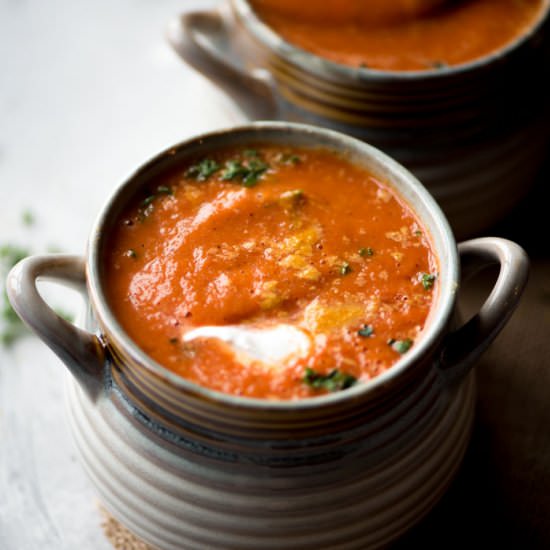 Roasted Red Pepper Tomato Soup