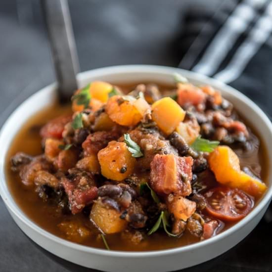 Turkey & Black Bean Butternut Chili