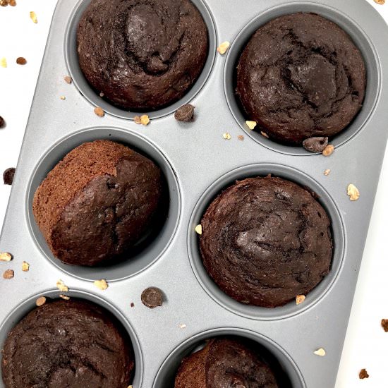 Healthy Banana Chocolate Muffins