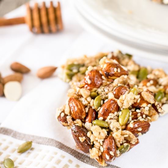Homemade Seed Almond Honey Kind Bars