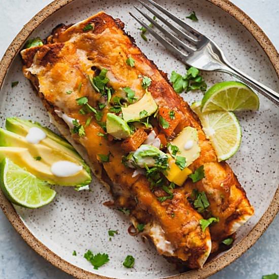 Vegetarian Chipotle Enchiladas