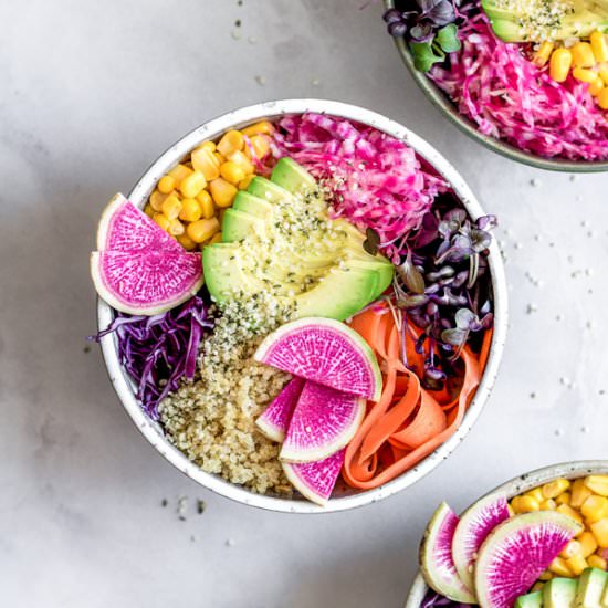 Rainbow nourishment bowls
