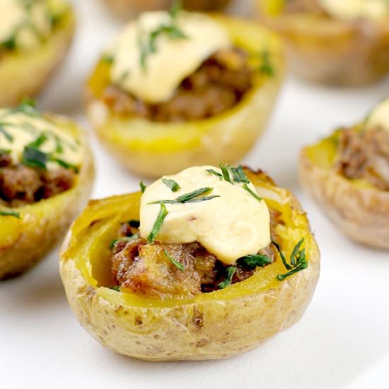 Mini Cheeseburger Potato Bites