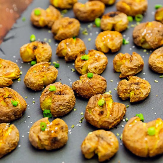 Garlic Smashed Baby Potatoes