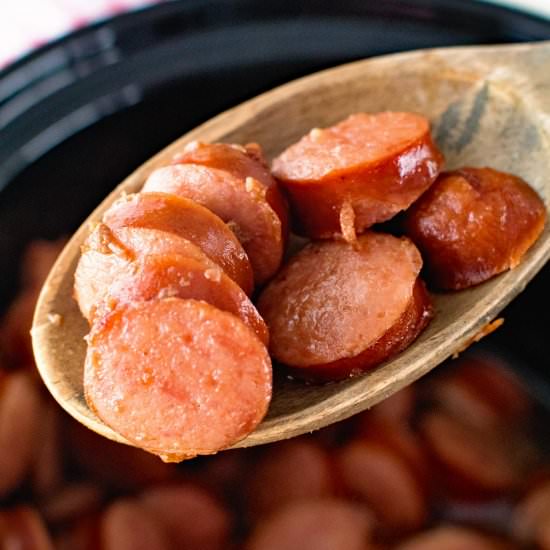 Crock Pot Glazed Kielbasa Bites