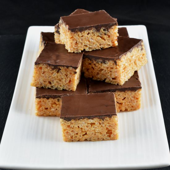 Peanut Butter Rice Krispies Squares