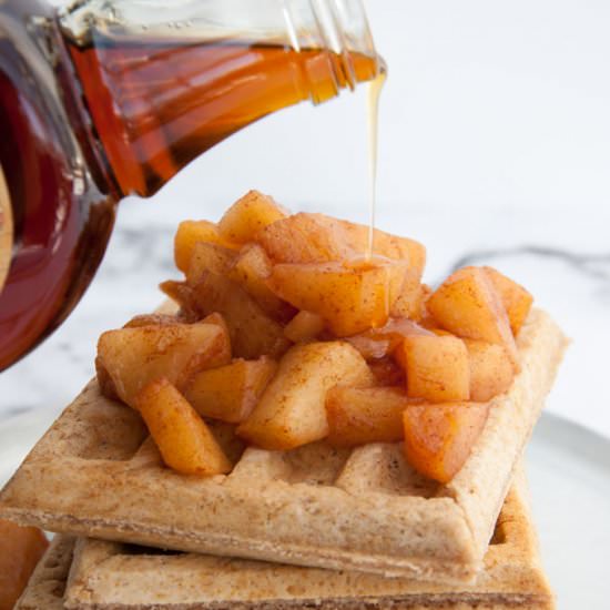Vegan Apple Pie Waffles