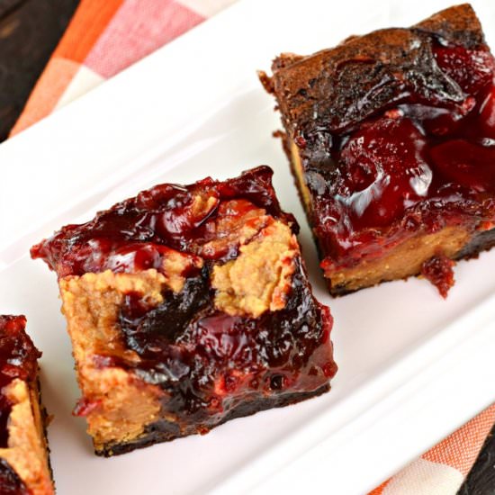 Peanut Butter Jelly Brownies