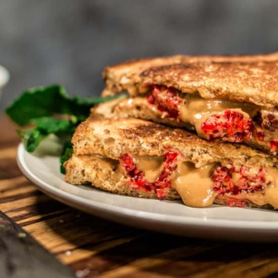 Grilled PB + Raspberry