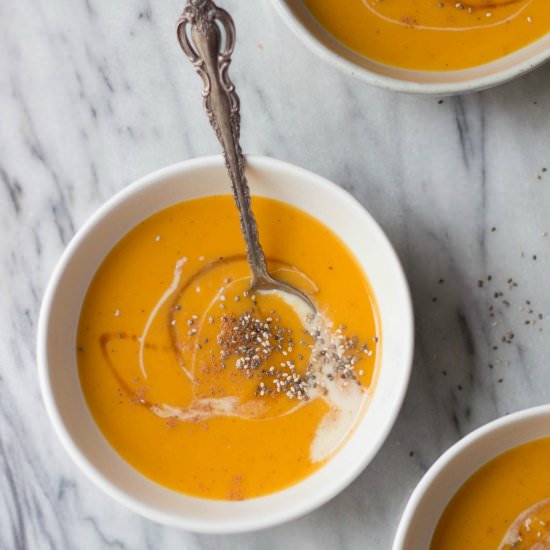 Maple Sweet Potato & Apple Soup