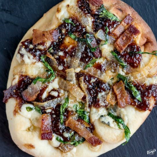 Bacon Fig Gorgonzola Pizza