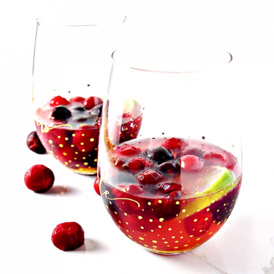 Cherry Lime Champagne Cocktail
